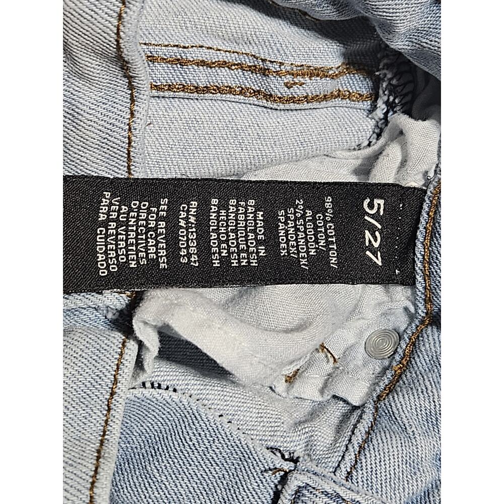 Kendall + Kylie Womens 5 27 Blue The Ultra Babe Skinny Jeans Light Wash Distress - Picture 7 of 14